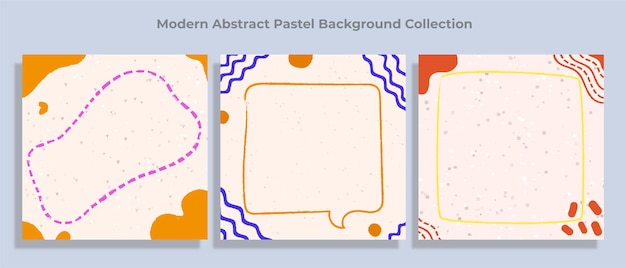 Colección de fondos modernos abstractos en pastel