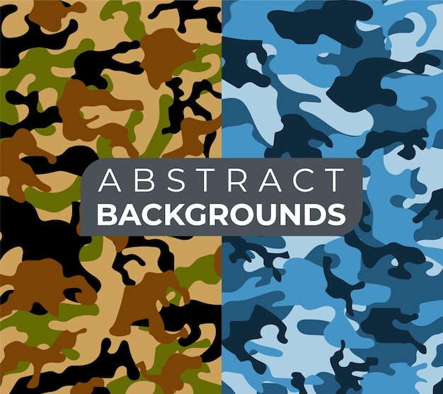 Colección de fondos de patrón de camuflaje Vector