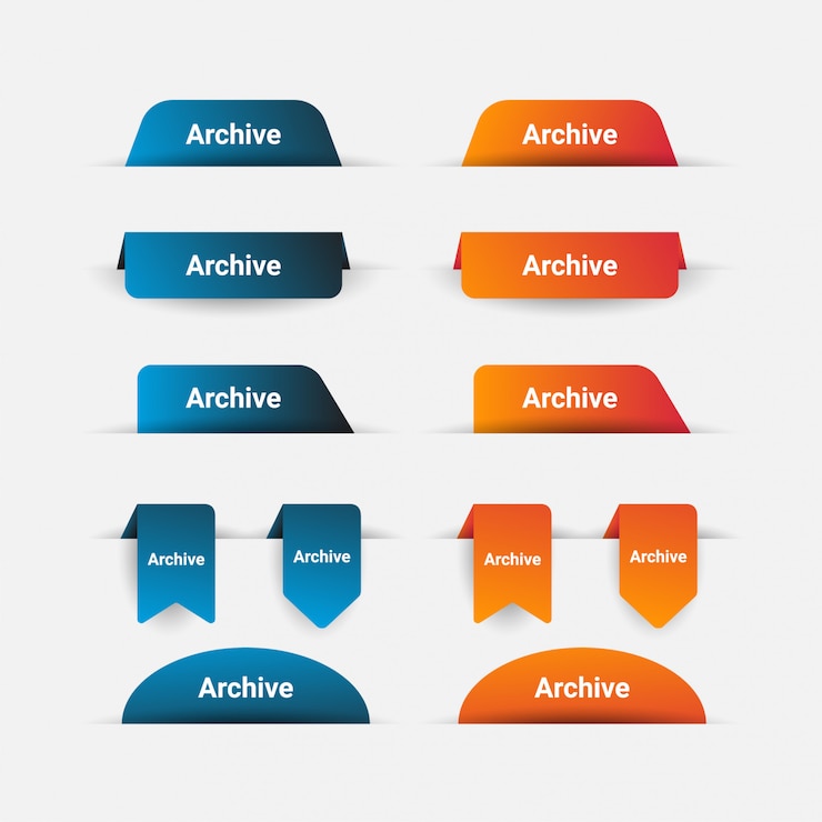 Vector colección de forma de banner