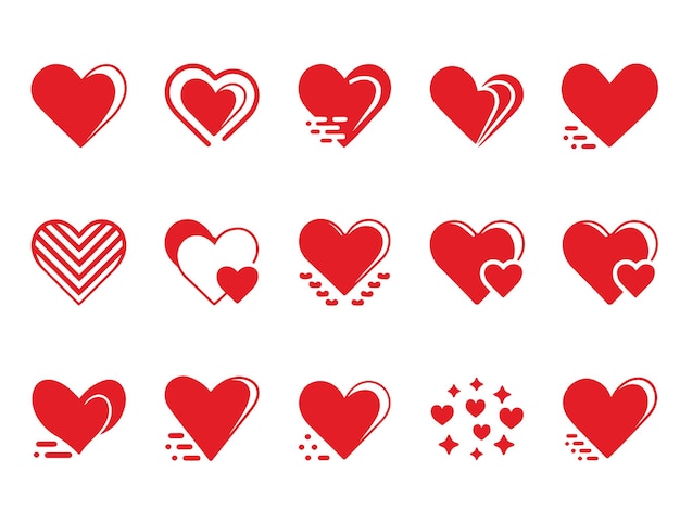 Colección en forma de corazón de amor