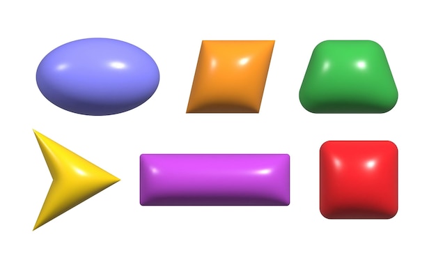 Colección de formas abstractas en 3D