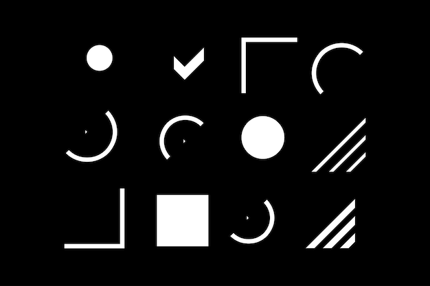 Colección de formas abstractas para la decoración de carteles.