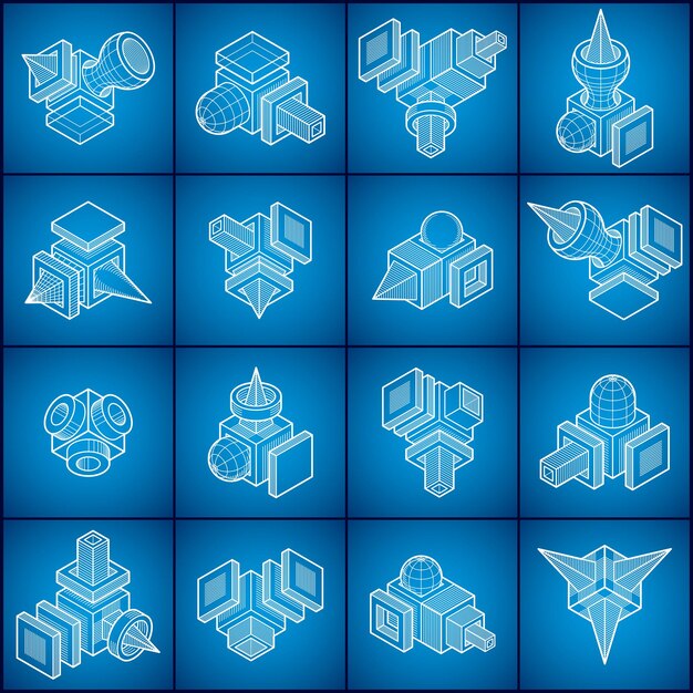 Colección de formas abstractas vectoriales.