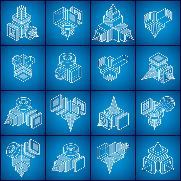 Colección de formas abstractas vectoriales.