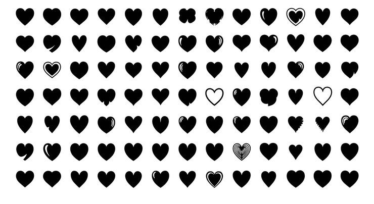 Colección de formas de corazón