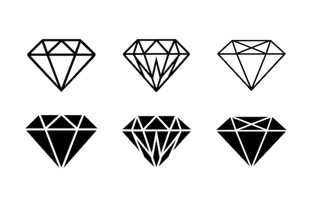 Colección de formas y diseños de diamantes
