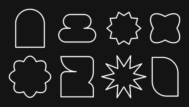 Colección de formas geométricas minimalistas para fines de diseño