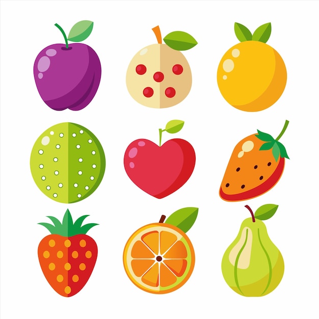 una colección de frutas que incluyen fresas fresas y una fresa
