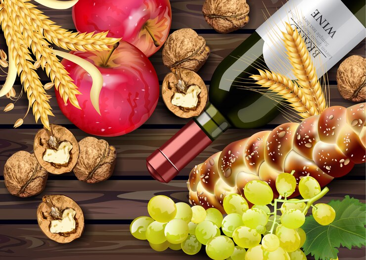 Vector colección de frutas y verduras de otoño