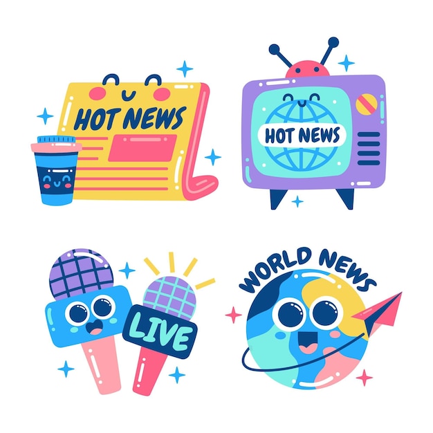 Colección de fuentes de noticias deslumbrantes