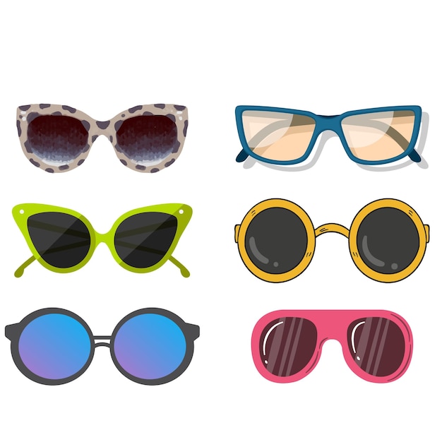 Colección de gafas de moda abstractas