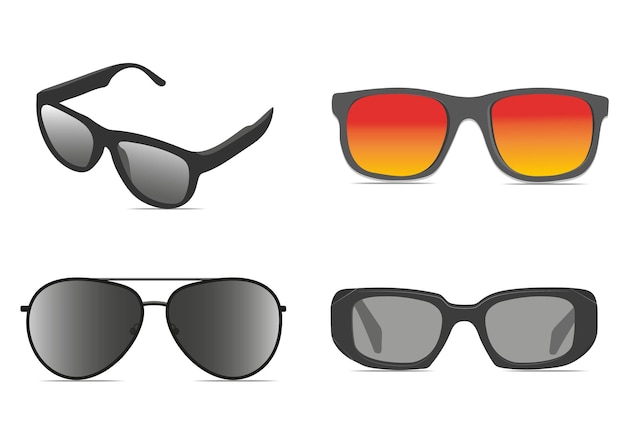 Vector colección de gafas de sol