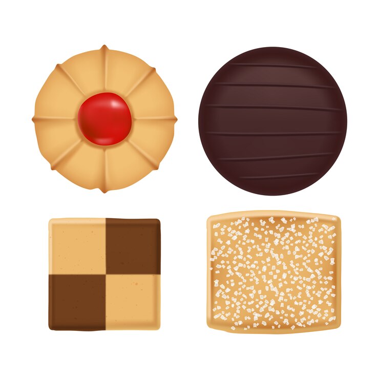 Colección de galletas surtidas planas
