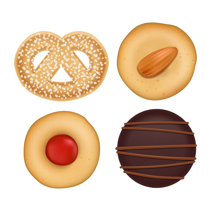 Colección de galletas surtidas planas