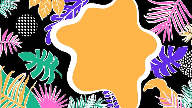 Colección de garabatos de formas orgánicas coloridas Formas botánicas lindas