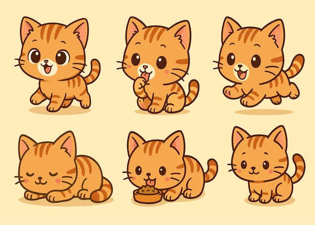 Colección de gatos lindos