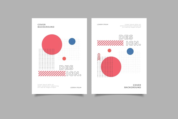 colección geométrica de portada de memphis