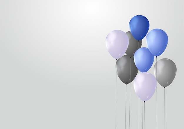 colección de globos con ilustración vectorial de fondo transparente