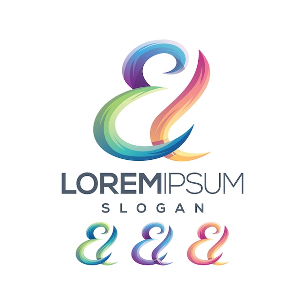 colección de gradiente de logo de letra eL