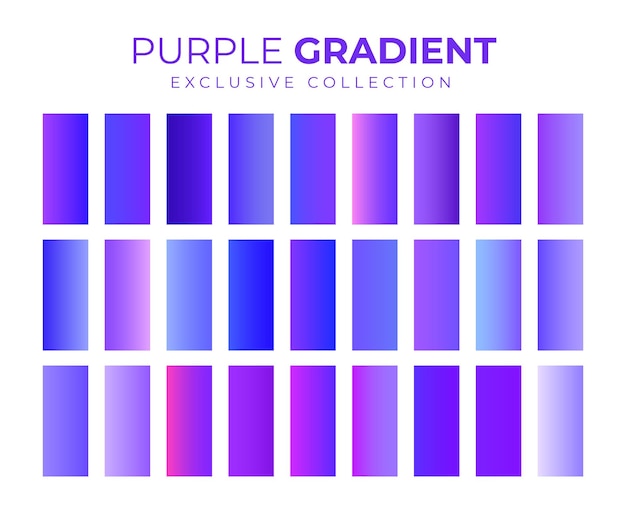 Colección de gradientes púrpuras