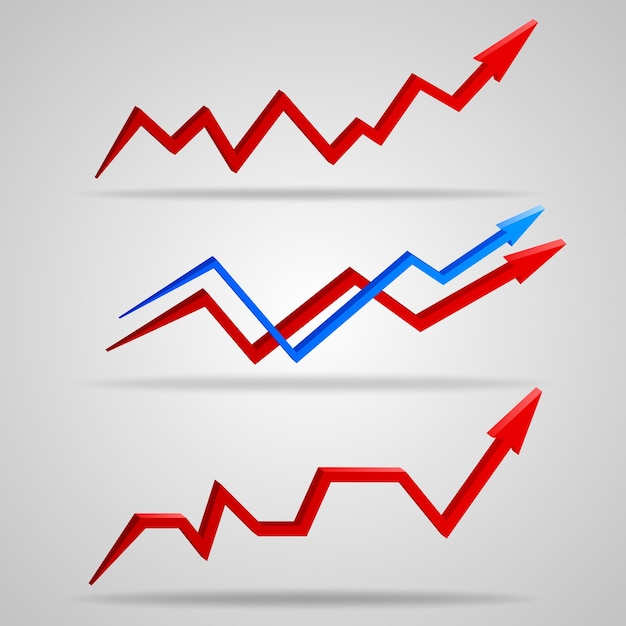 Colección de gráficos y gráficos Estadísticas empresariales Ilustración vectorial