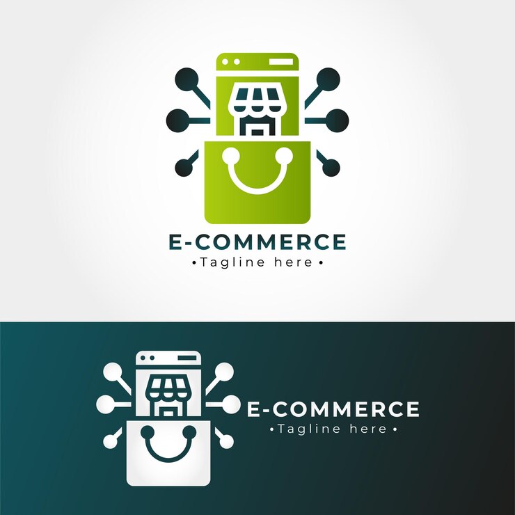 Vector colección gratuita de logotipos de comercio electrónico con gradiente vectorial