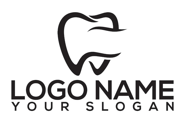 Colección gratuita de logotipos dentales planos lineales