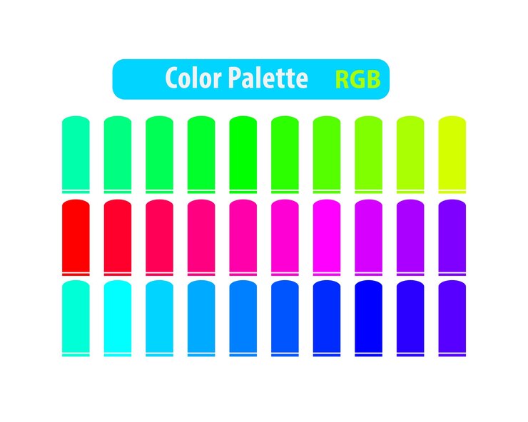 Vector colección gratuita de muestras de color