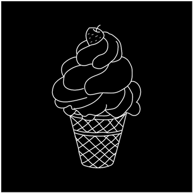 Colección de helados dibujados a mano