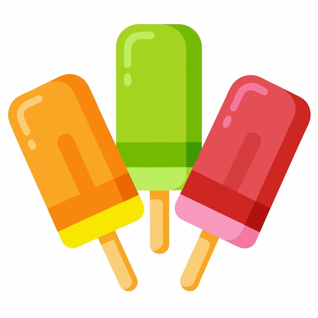 una colección de helados con diferentes colores y uno que tiene la palabra en él