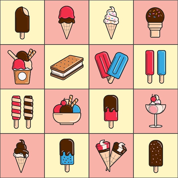 Colección de helados