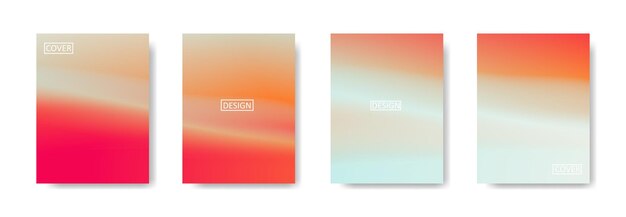 Colección de hermosos fondos degradados abstractos coloridos para plantillas de pancartas de volantes de carteles