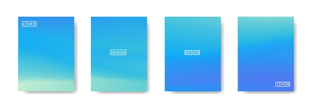Colección de hermosos fondos degradados abstractos coloridos para plantillas de pancartas de volantes de carteles
