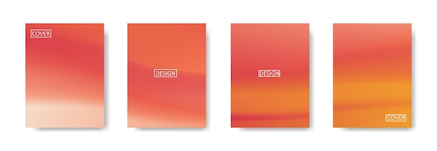 Colección de hermosos fondos degradados abstractos coloridos para plantillas de pancartas de volantes de carteles