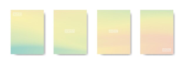Colección de hermosos fondos degradados abstractos coloridos para plantillas de pancartas de volantes de carteles
