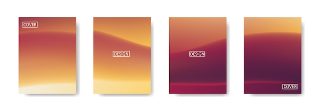 Colección de hermosos fondos degradados abstractos coloridos para plantillas de pancartas de volantes de carteles