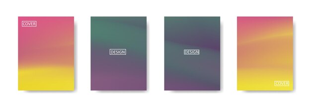 Colección de hermosos fondos degradados abstractos coloridos para plantillas de pancartas de volantes de carteles