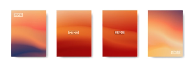Colección de hermosos fondos degradados abstractos coloridos para plantillas de pancartas de volantes de carteles