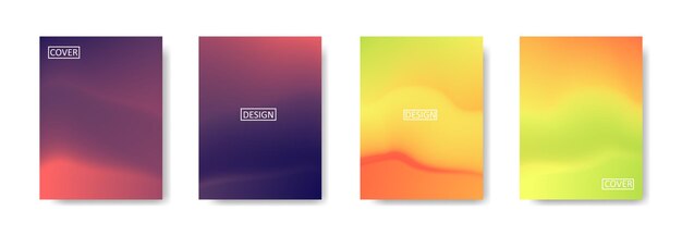 Colección de hermosos fondos degradados abstractos coloridos para plantillas de pancartas de volantes de carteles