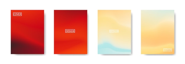 Colección de hermosos fondos degradados abstractos coloridos para plantillas de pancartas de volantes de carteles