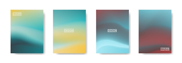 Colección de hermosos fondos degradados abstractos coloridos para plantillas de pancartas de volantes de carteles