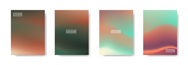 Colección de hermosos fondos degradados abstractos coloridos para plantillas de pancartas de volantes de carteles