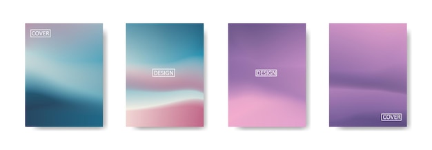 Colección de hermosos fondos degradados abstractos coloridos para plantillas de pancartas de volantes de carteles