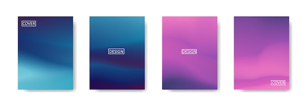 Colección de hermosos fondos degradados abstractos coloridos para plantillas de pancartas de volantes de carteles