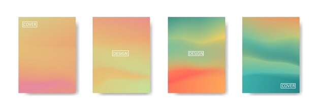 Colección de hermosos fondos degradados abstractos coloridos para plantillas de pancartas de volantes de carteles