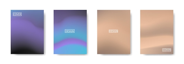 Colección de hermosos fondos de gradiente abstracto colorido para plantillas de pancartas de carteles