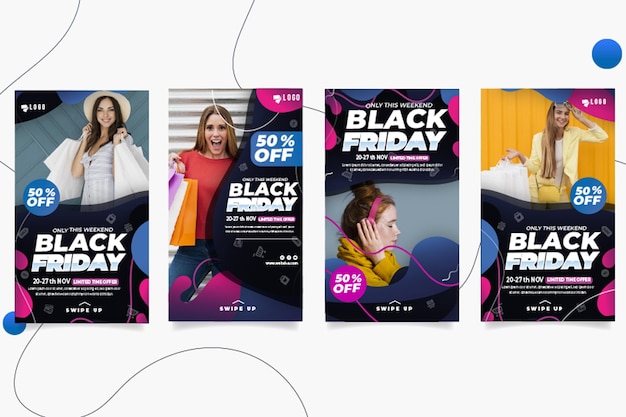 Colección de historias de black friday ig