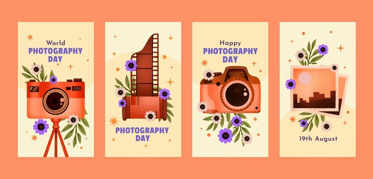 Colección de historias de Instagram para la celebración del Día Mundial de la Fotografía