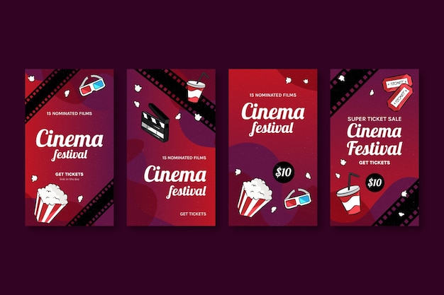 Colección de historias de instagram del festival de cine