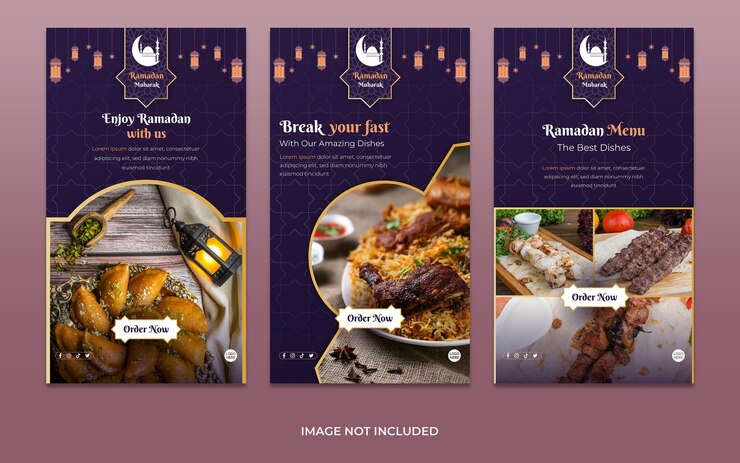 Colección de historias de Ramadan Iftar Promo Instagram